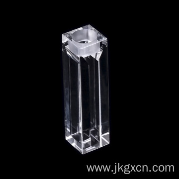 Fluorescence cuvette with lid